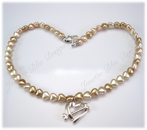 Baby Bridal Hearts Necklace - Dog Necklace