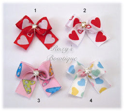 Baby Hearts Dog Bow - Baby Dog Bows