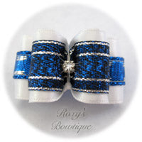 Royal Silver Sparkle - Adult Dog Bow
