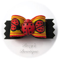 Lady Bug Dog Bow - Puppy Dog Bow