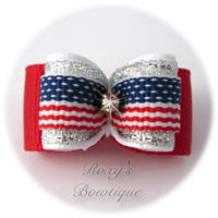 Fourth of July-Puppy Dog Bow