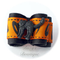 Black Cat - Adult Dog Bow