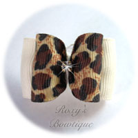 Elegant Safari Bow - Adult Dog Bow