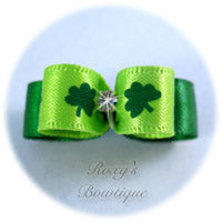 Lucky Shamrock - Tiny Size Dog Bow