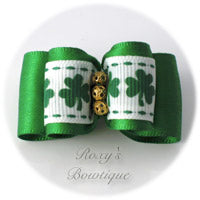 Lucky Shamrocks - Adult Dog Bow