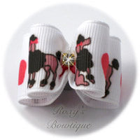 Poodle Girls Dog Bow - Adult Dog Bow