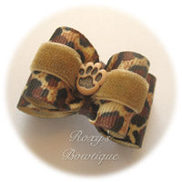 Leopard Safari - Adult Dog Bow