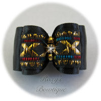 Black and Gold Elegance - Adult Dog Bow