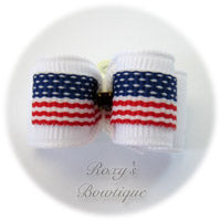 American Flag-Puppy Dog Bow