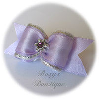 Lilac with Amethyst Star - Adult Dog Bow