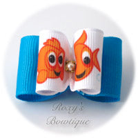 Happy Goldfish Dog Bows - Adult Dog Bow