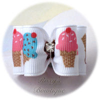 Birthday Ice Cream Cones - Adult Dog Bow