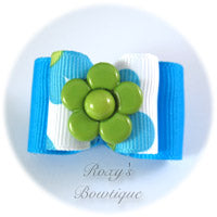 Island Blue - Adult Dog Bow