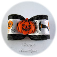 Happy Jack O' Lantern - Puppy Dog Bow