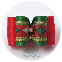Magical Christmas - Green - Adult Dog Bow