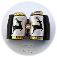 Fancy Reindeer - Adult Dog Bow