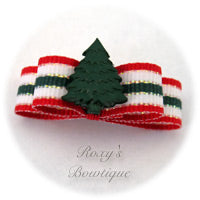 Christmas Tree Tiny Dog Bow