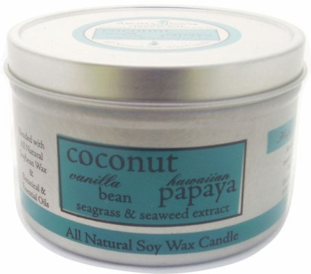 Coconut Papaya Travel Tin Candle - Aroma Paws