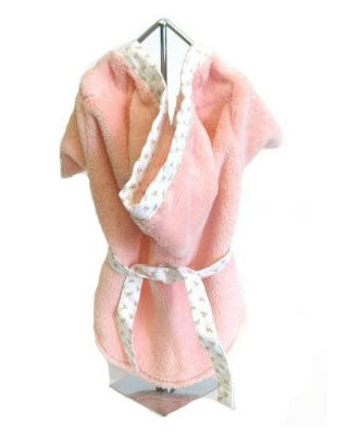 Pink Plush Terry Bathrobe