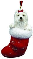 Maltese Stocking Ornament - E&S Imports