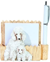 White Poodle Notepad - E&S Imports