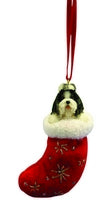 Shih Tzu Stocking Ornament - Black - E&S Imports