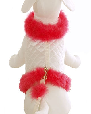 Diva Dog Harness White & Hot Pink
