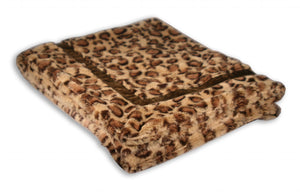Brown Cheetah Mink Blanket