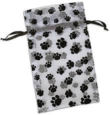Organza Paw Print Bags