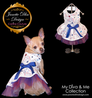 Patriotic Colors Dress - Janette Dlin Design
