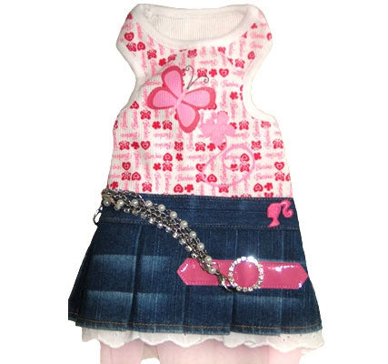 Barbie Denim Pleated Dress - Monkey Daze