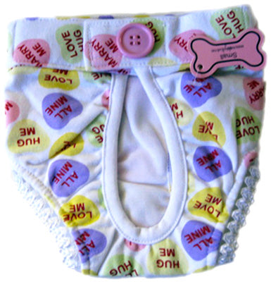 Valentine Candy Panties - Dog Panties - Monkey Daze