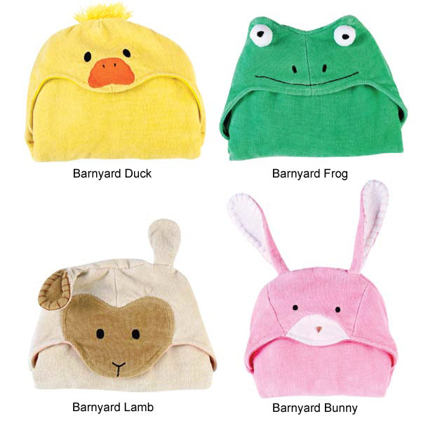 Casual Canine Cotton Barnyard Friends Hooded Dog Towel