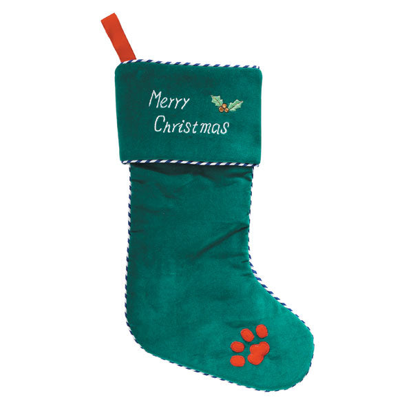 Christmas Paw Print Stocking - Zanies