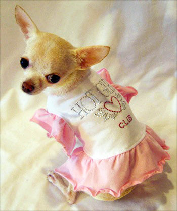 hot pink dog dress Doggy Parton, Dog Clothes, Leopard Notched Collar Pet Dress, Pink, Large