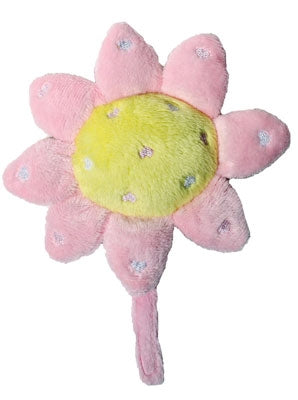 Pink Sunshine Sunflower Plush Dog Toy