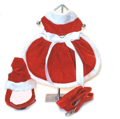 Velvet Santa Girl Harness Dress