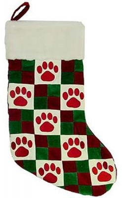 Quilted Paw Stocking - Plush Puppies