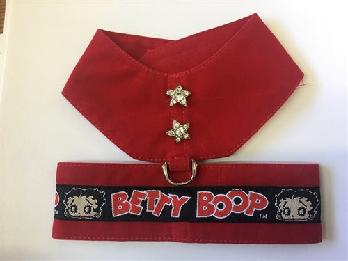 Red Rhinestone Dog Harness - Betty Boop Dog Clothes