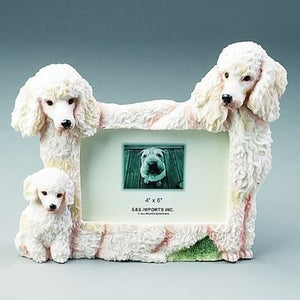 White Poodle Picture Frame - E&S Imports
