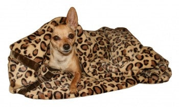 Brown Cheetah Mink Blanket