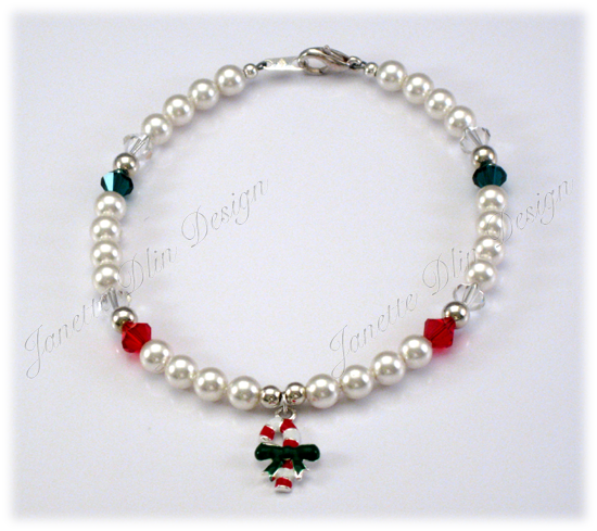 Christmas Peppermint Necklace - Dog Necklace