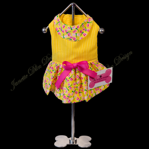 Yellow Dragonfly Dress - Janette Dlin Design - Dog Dress