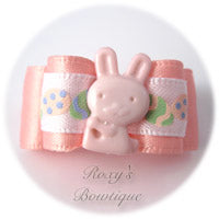 Light Pink Easter Bunny- Puppy Dog Bow