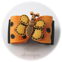 Apricot and Black Butterfly - Puppy Dog Bow