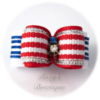 Red, White, and Blue- Puppy Dog Bow