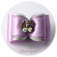 Lavender Crystal Butterfly - Adult Dog Bow