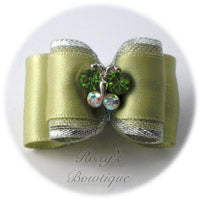 Celadon Crystal Butterfly - Adult Dog Bow