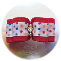 Red Confetti Candy - Puppy Dog Bow