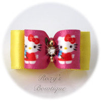 Pink Hello Kitty Dog Bow - Puppy Dog Bow